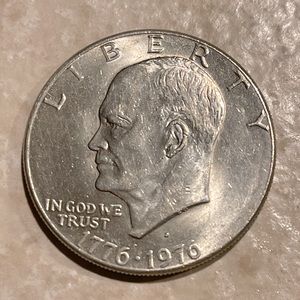 1776-1976 Eisenhower Liberty Bell Moon Silver Dollar